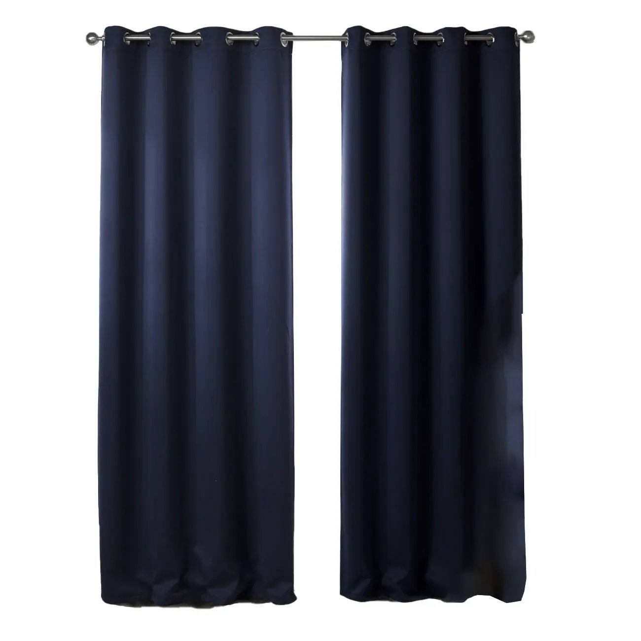 Dark Blue Bedroom Blackout Fabric Printed Curtains - Stylish Window Treatment - AllvueCo