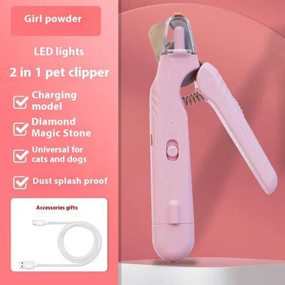 2-in-1 Pet Nail Clippers with LED Light – Safe Trimming for Dogs & Cats My Store