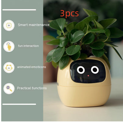 Smart Planter with AI Sensors – Interactive Plant Care with 49+ Expressions & Real-Time Monitoring AllvueCo