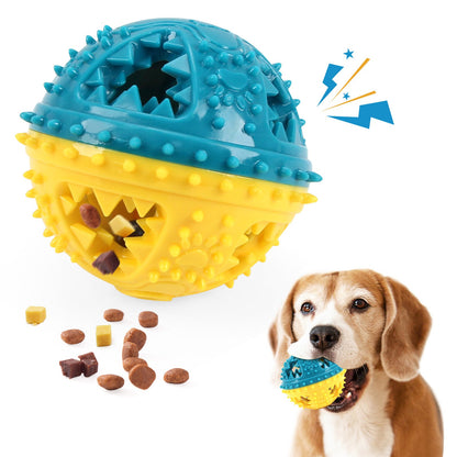 Dog Chew Toy – Teeth Grinding & Food Dispensing Sound Ball for Dogs - AllvueCo