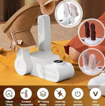 Multifunction Electric Shoe Dryer – Foldable, Constant Temperature Heating with Timer AllvueCo