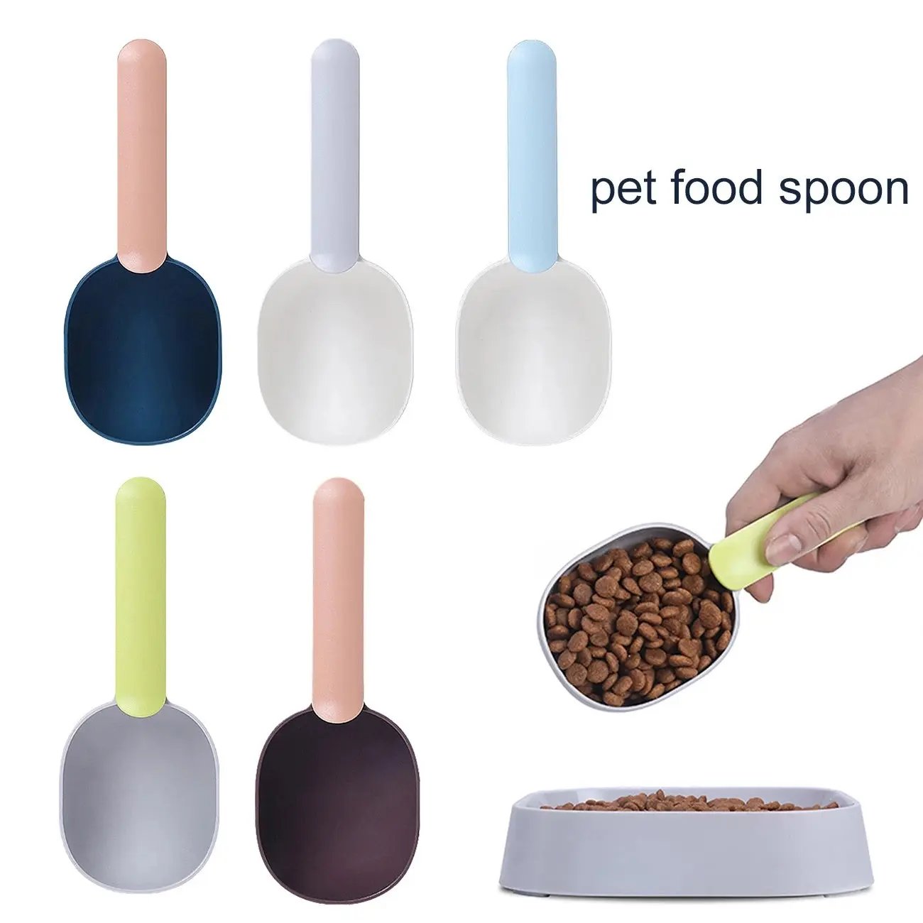 Pet Food Scoop With Ergonomic Bag Clip Handle For Cats Puppi | Luggage & Bags - AllvueCo