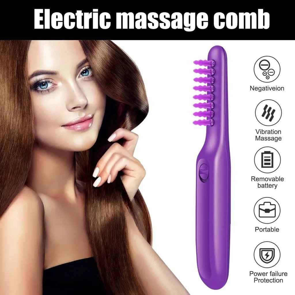 Electric Detangling Brush for Scalp Massage and Hair Care