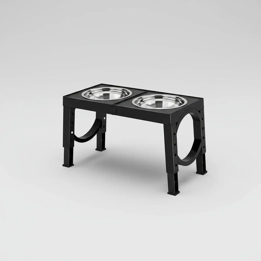 Black Dog Bowl Holder – Elevated Pet Feeder for Dogs & Cats - AllvueCo