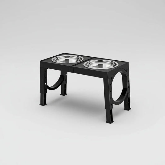 Black Dog Bowl Holder – Elevated Pet Feeder for Dogs & Cats - AllvueCo