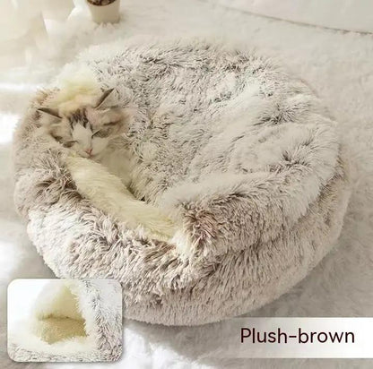 2-in-1 Dog and Cat Bed - Plush Winter Pet Bed for Comfort - AllvueCo