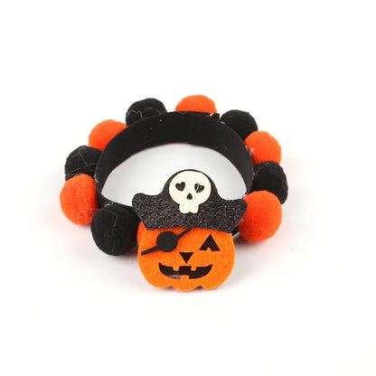 Halloween Pumpkin Collar - Pet Fur Ball Accessories for Pets - AllvueCo