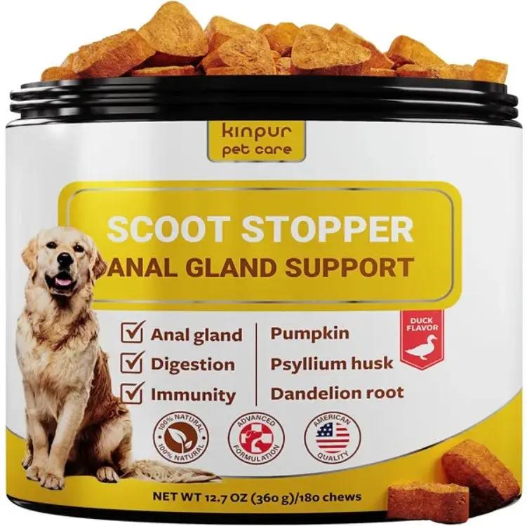 Scoot Stopper Soft Chews – Digestive & Anal Gland Support for Dogs with Pumpkin & Psyllium Husk (180 Chewables) - AllvueCo