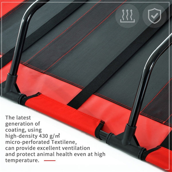 Elevated XXL Dog Bed – Portable Cooling Cot with Steel Frame & Travel Bag (Red) - AllvueCo