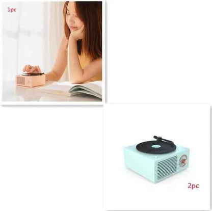 Wireless Retro Phonograph Speaker - Mini Portable Bluetooth-Compatible Design