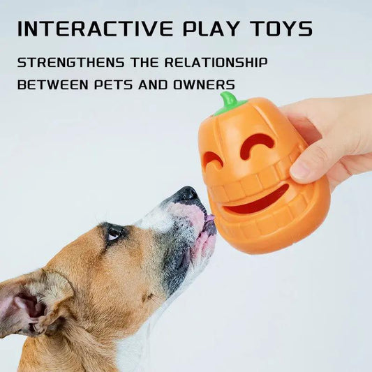Interactive Dog Chew Toy Halloween Pumpkin Shaped, Treat-dis | Electronic Learning Toys - AllvueCo
