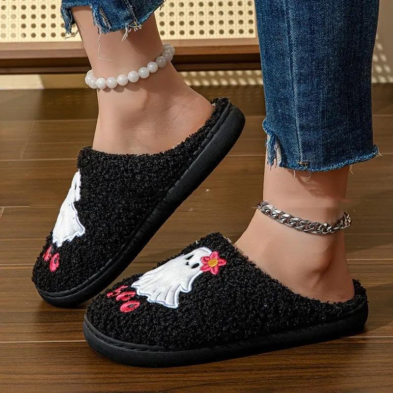 Halloween Ghost Cartoon Cotton Slippers for Home Use - AllvueCo