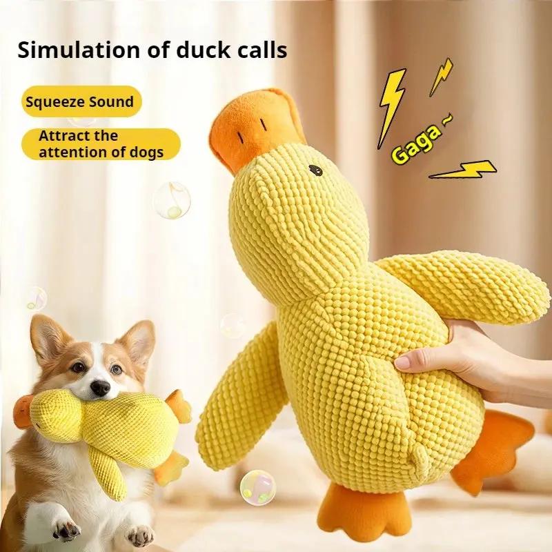 Pet Plush Toy Dog Calming Duck Stuffed Duck Toy Chew Toy Squ | Electronic Learning Toys - AllvueCo