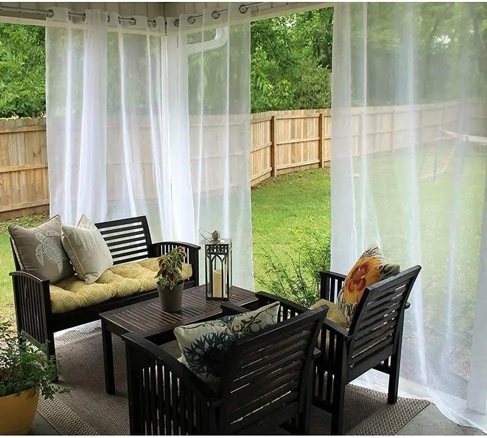 Outdoor Shading Door Curtain Waterproof Pavilion Balcony Curtain - AllvueCo