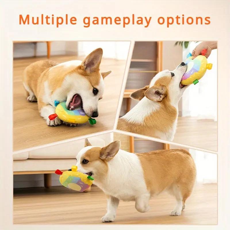 Cartoon Plush Flying Disc Toy Dog For Outdoor Play, Bite-res | Electronic Learning Toys - AllvueCo