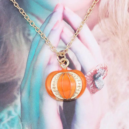 Halloween Oil Drop Pumpkin Cat Necklace Creative Clavicle Ch | Jewelry & Accessories - AllvueCo