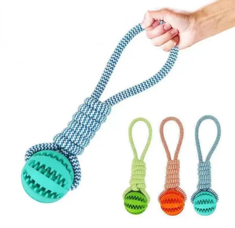 Dog Toy Treat Balls Interactive Hemp Rope Rubber Leaking Bal | Electronic Learning Toys - AllvueCo