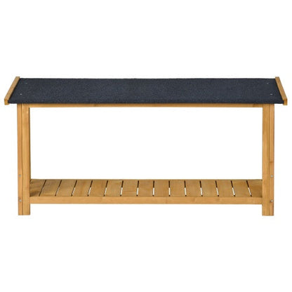 Large Wooden Dog House with Porch – Outdoor Cabin Style Shelter for Medium & Large Dogs - AllvueCo