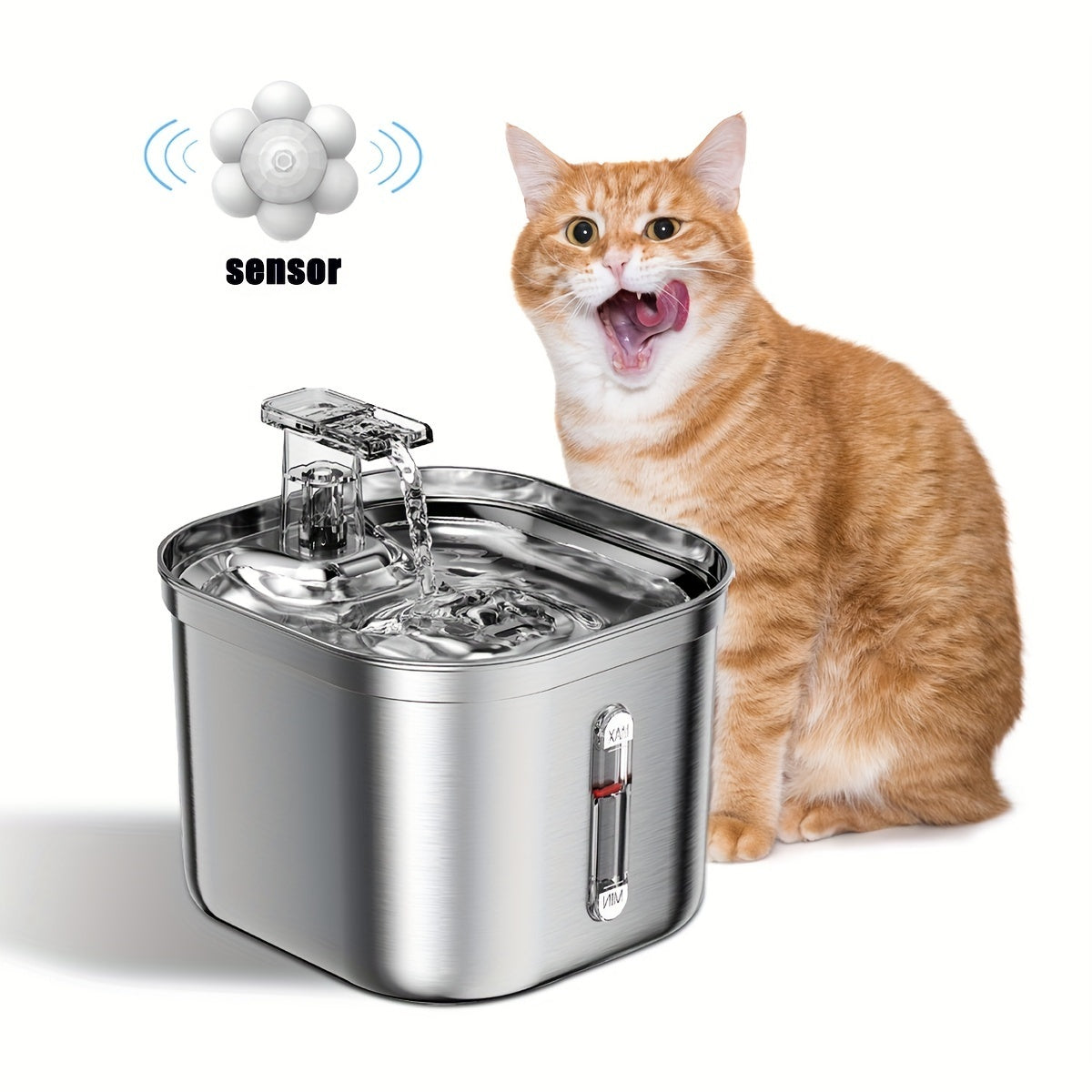 Cat Water Fountain – Stainless Steel Automatic Pet Water Dispenser with 3 Filters - AllvueCo
