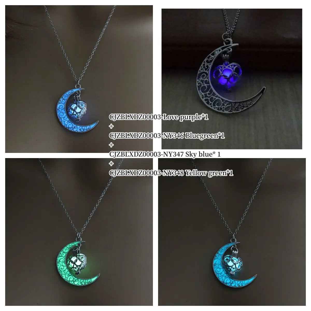 Glowing Pendant Necklace with Silver Plated Chain | Jewelry & Accessories