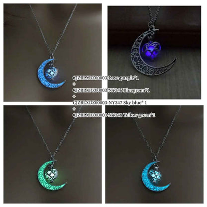 Glowing Pendant Necklace with Silver Plated Chain | Jewelry & Accessories