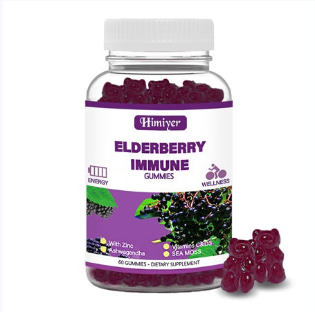 Elderberry Gummies – Immune Support Supplement with Herbal Extracts & Vitamins, 60 Count - AllvueCo