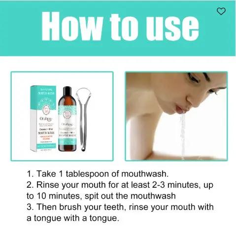Oralhoe Coconut Mint Mouth Wash – Teeth Whitening & Fresh Breath Solution for Yellow Teeth (250ml) - AllvueCo